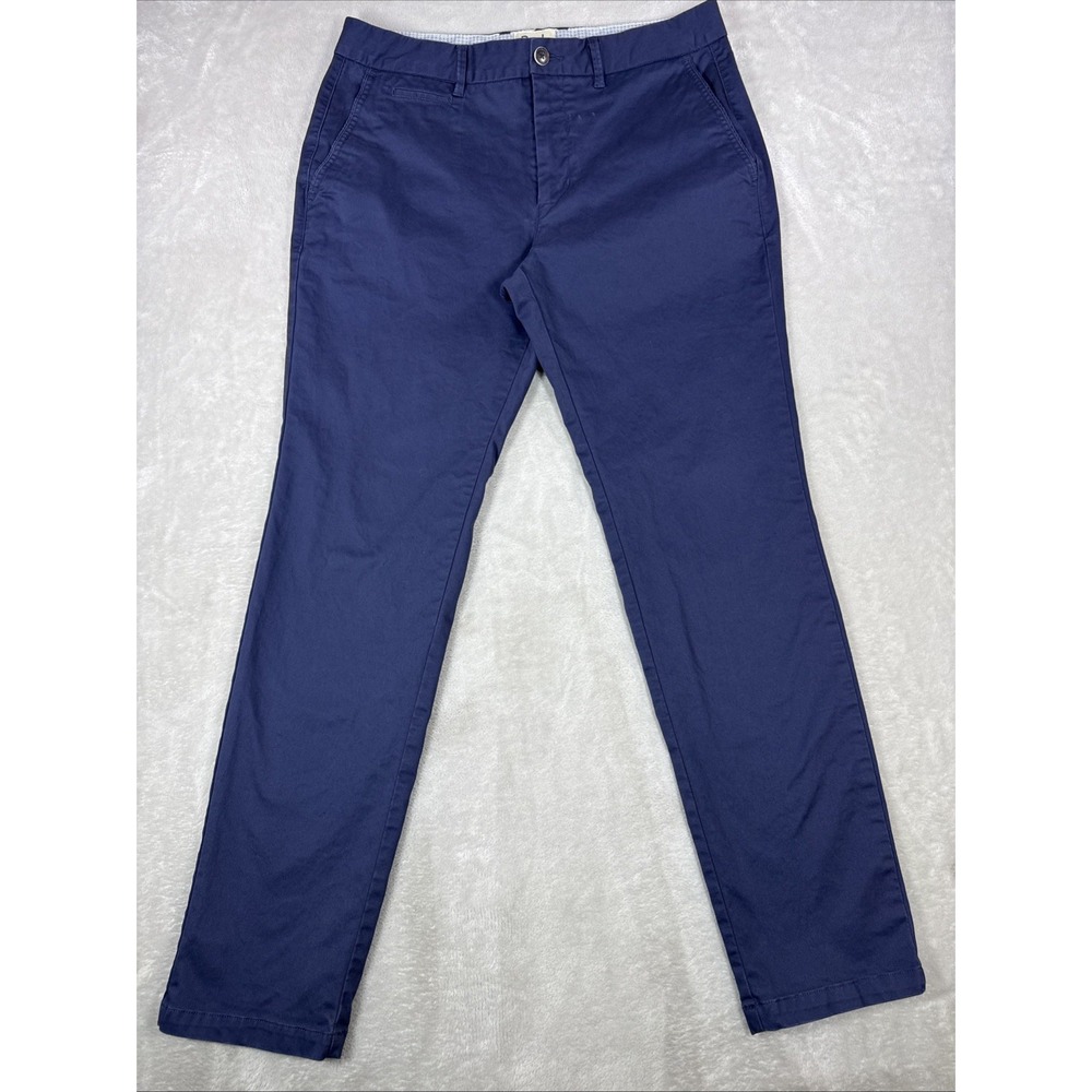 Perk Feel Good Chinos Mens 34X32 Slim Fit Stretch Blue Cotton Twill Pants